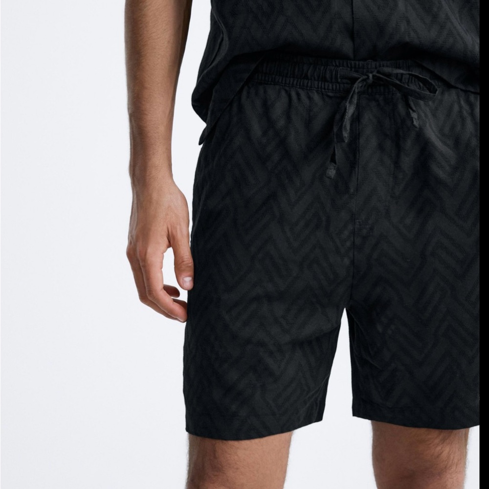 Men's Black Patterned 2pc